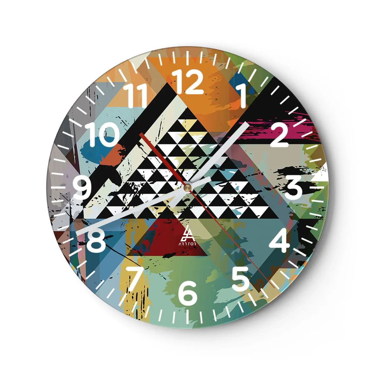 Reloj de pared - Reloj de vidrio - Qué sencillo es - 40x40 cm