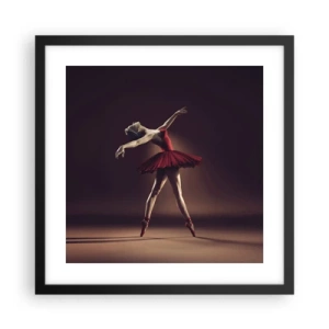 Póster en marco negro - Primera bailarina - 40x40 cm