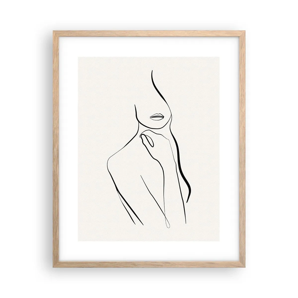 Póster en marco roble claro - Una ola de melancolía - 40x50 cm