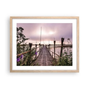 Póster en marco roble claro - La tranquilidad de Asia - 50x40 cm