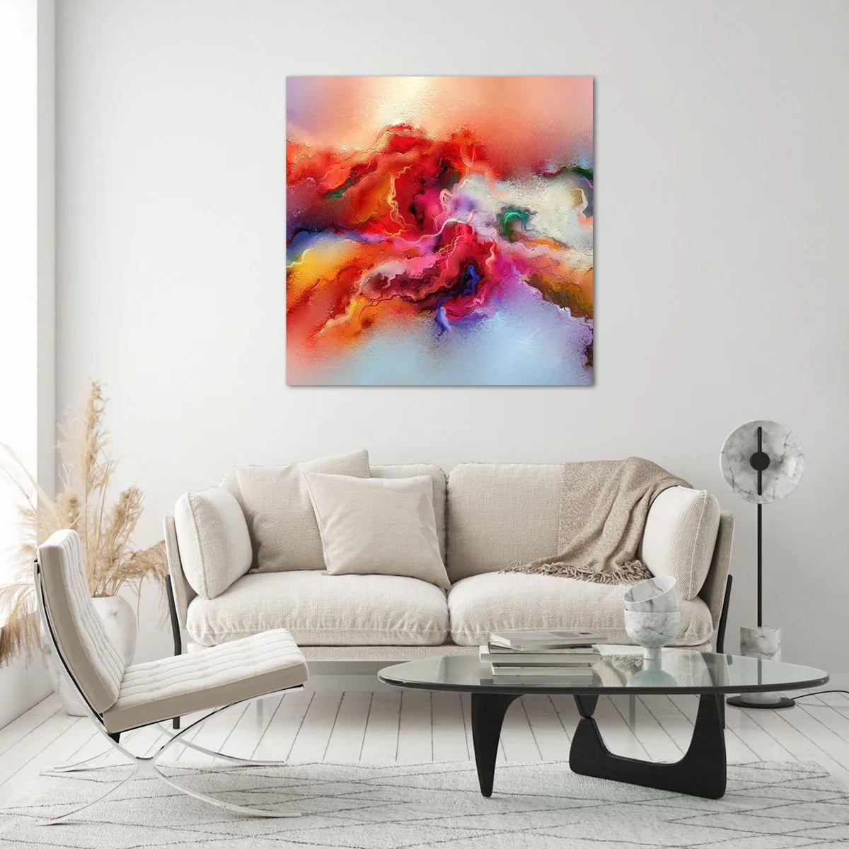 Cuadro sobre vidrio - Impresiones sobre Vidrio - Cómo atrapar los sueños: el humo - 60x60 cm