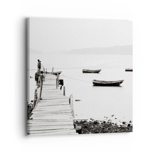 Cuadro sobre lienzo - Impresión de Imagen - Junto al agua tranquila y clara - 40x40 cm