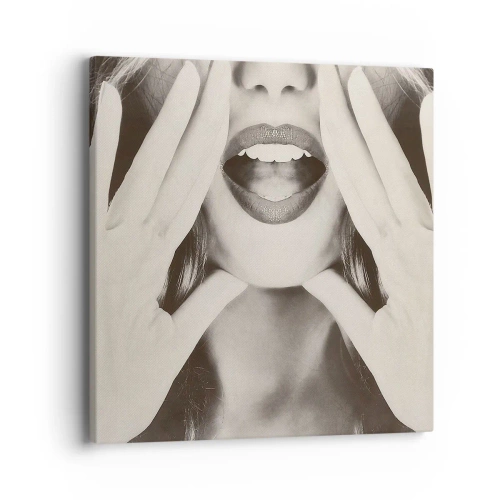 Cuadro sobre lienzo - Impresión de Imagen - ¡Ya estoy en camino! - 40x40 cm