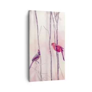 Cuadro sobre lienzo - Impresión de Imagen - Historia de un bosque rosa - 45x80 cm