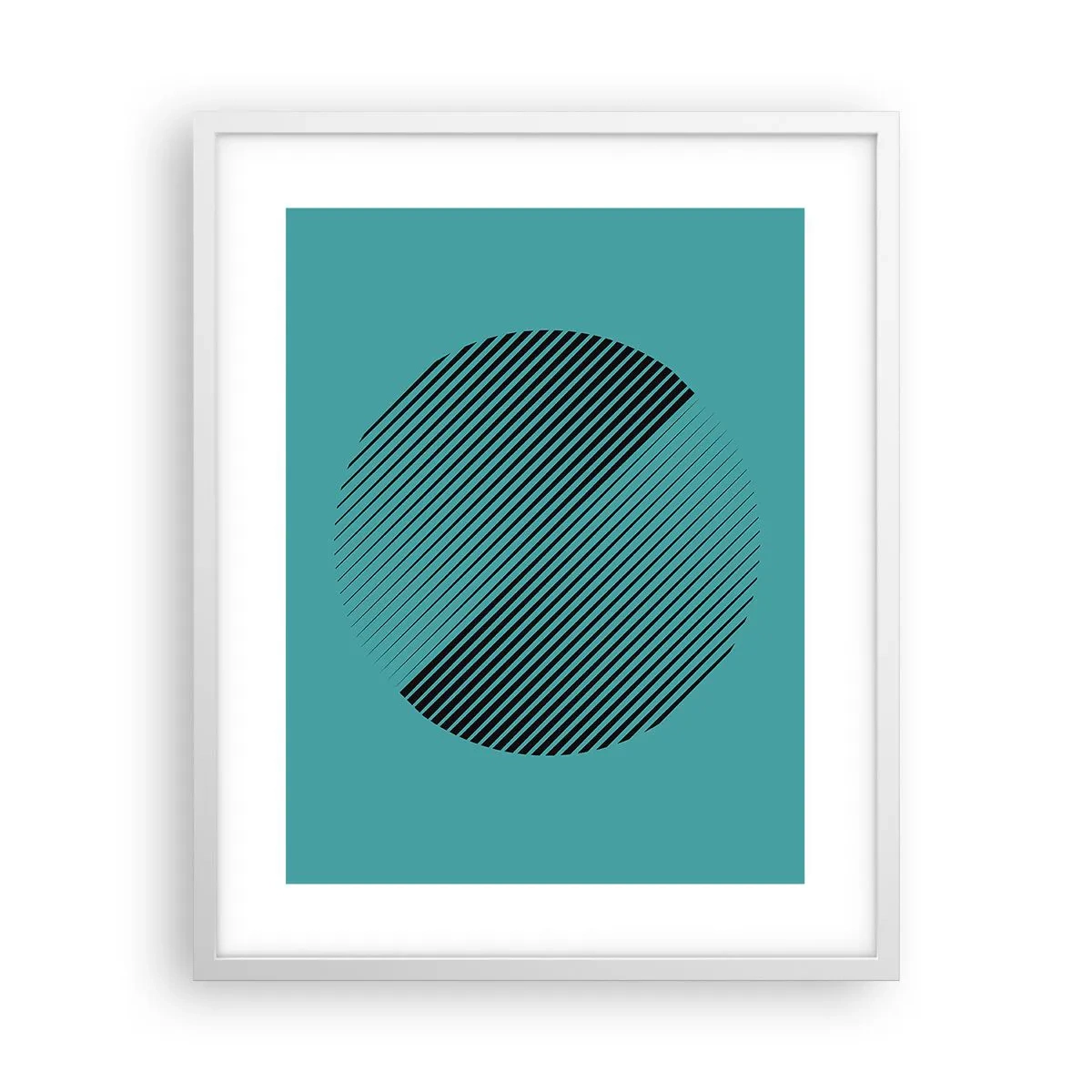 Póster en marco blanco - El círculo: una variación geométrica - 40x50 cm
