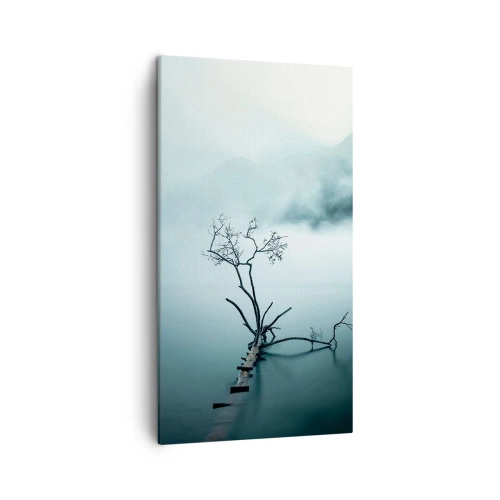 Cuadro sobre lienzo - Impresión de Imagen - Fuera del agua y de la niebla - 45x80 cm
