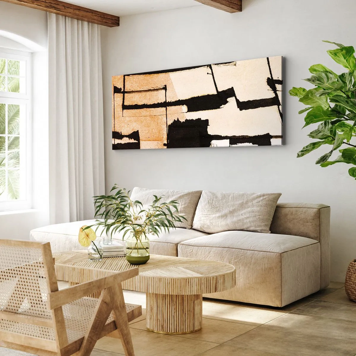 Cuadro sobre lienzo - Impresión de Imagen - Aun así hay orden - 100x40 cm