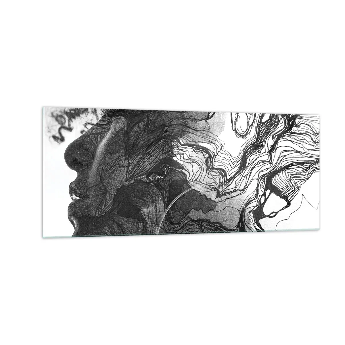 Cuadro sobre vidrio - Impresiones sobre Vidrio - Enredada en sueños - 100x40 cm