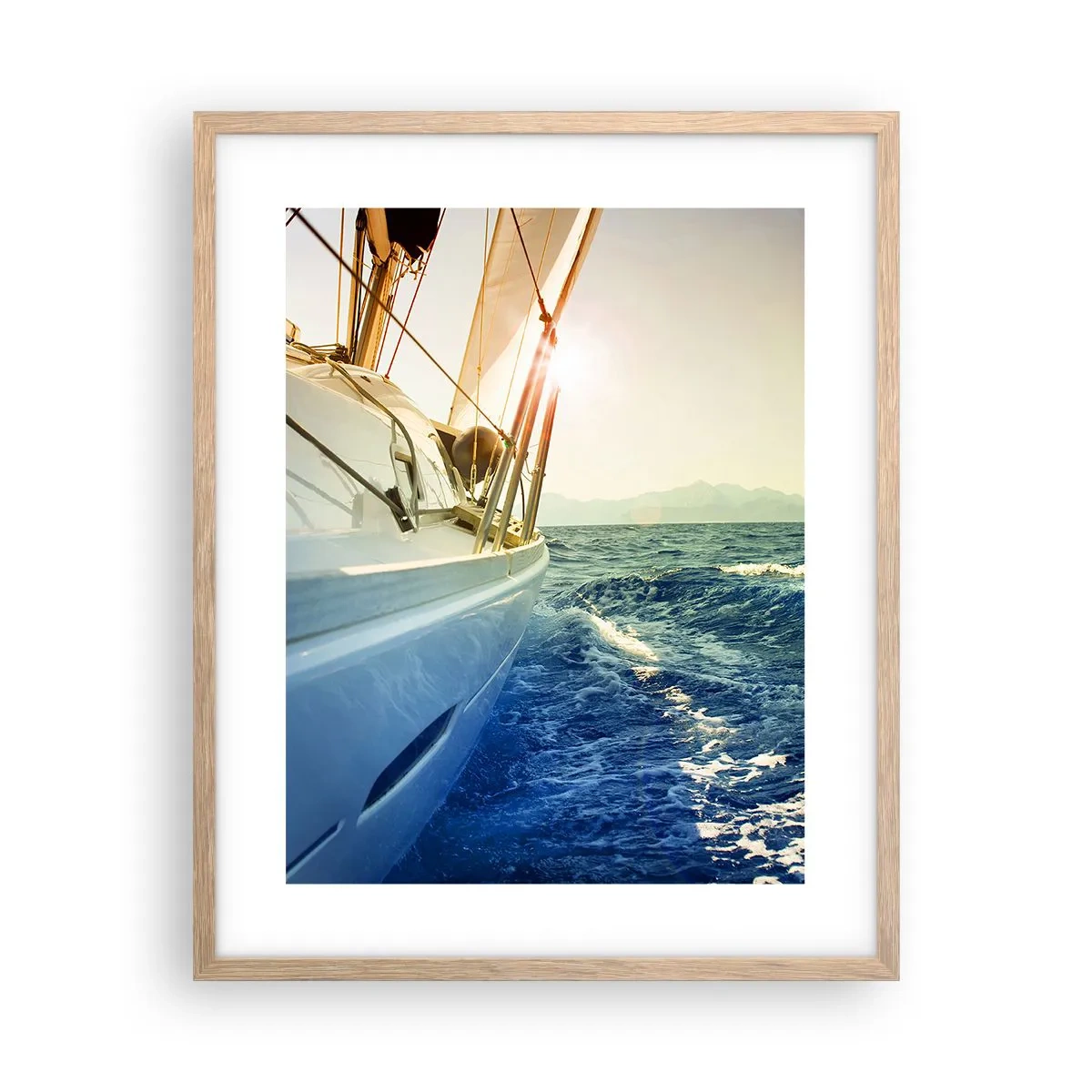 Póster en marco roble claro - Para una aventura - 40x50 cm