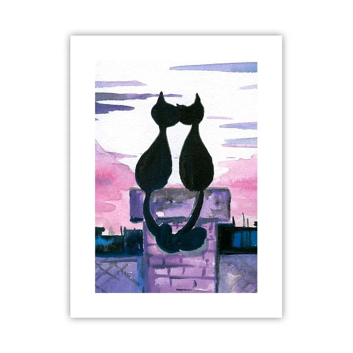 Póster - Cita bajo la luna - 30x40 cm