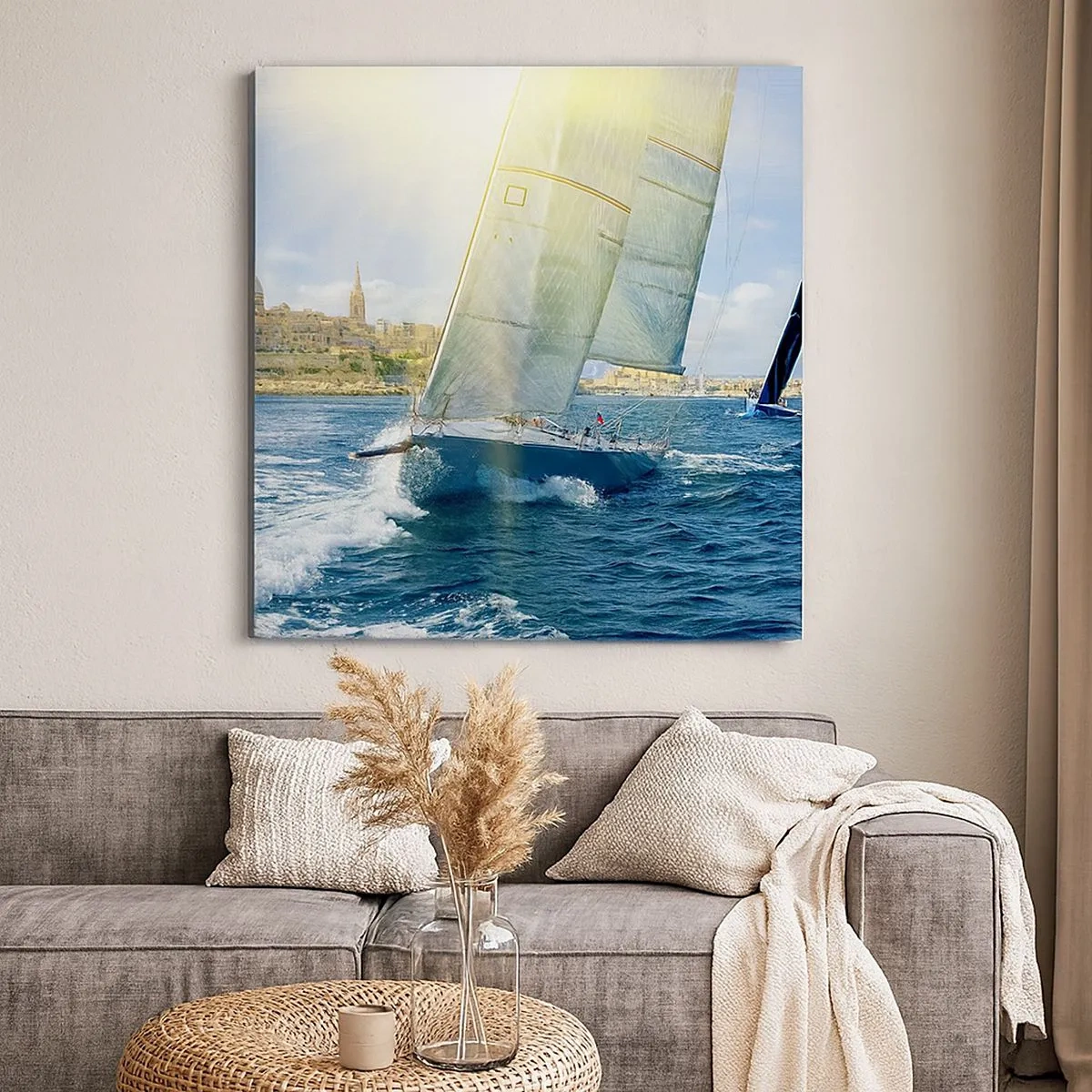 Cuadro sobre lienzo - Impresión de Imagen - Hora de abandonar la ciudad - 30x30 cm