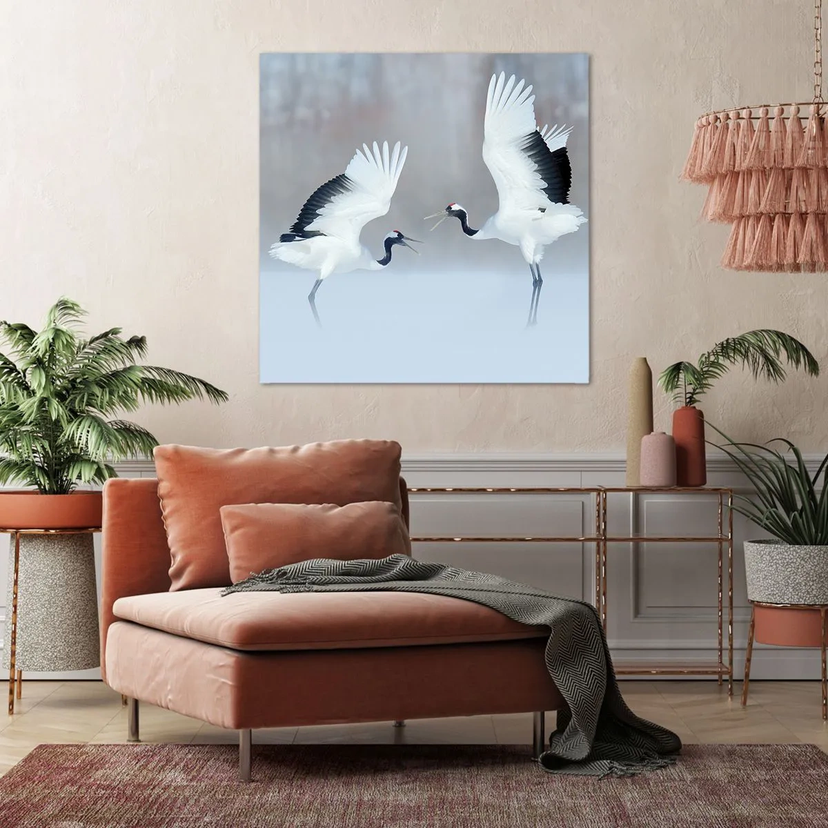 Cuadro sobre lienzo - Impresión de Imagen - Danza en la niebla - 40x40 cm