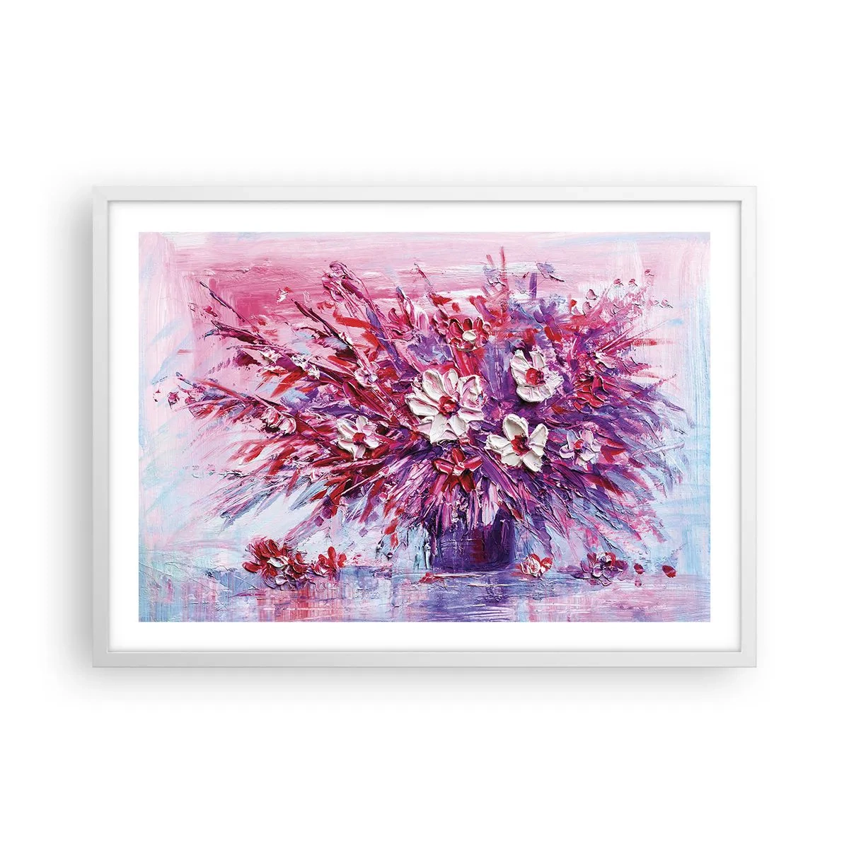 Póster en marco blanco - Inocencia y pasión - 70x50 cm