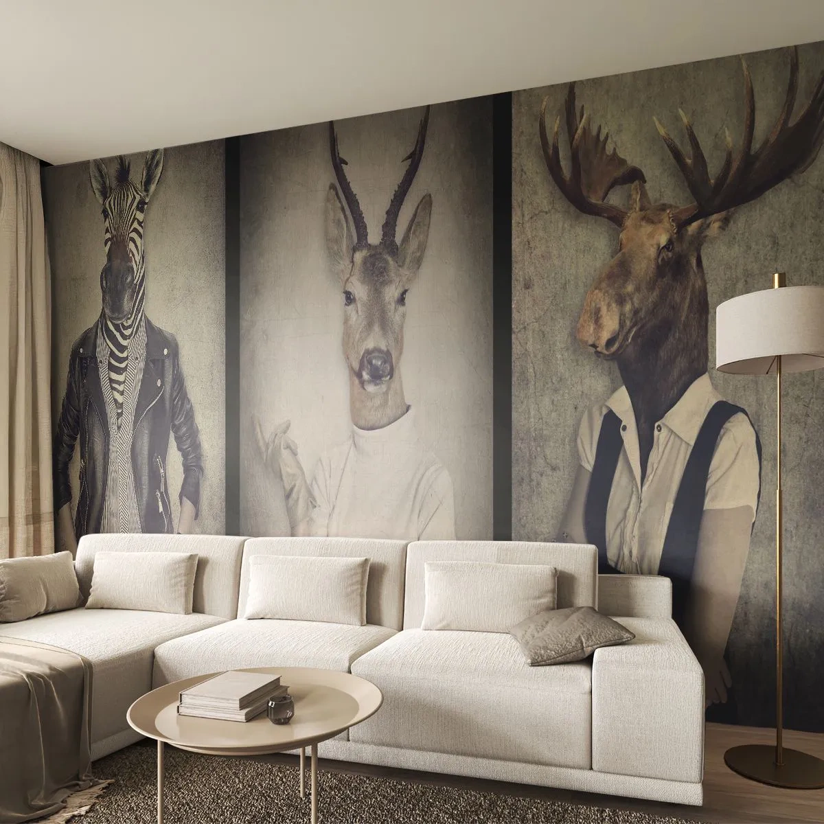 Fotomural Autadhesivo Deluxe Sticker - Que los gestos hablen - Abstracción, Fantasía, costillas - 250x175 cm