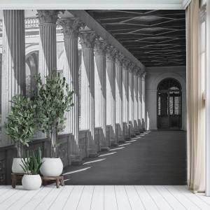 Fotomural personalizado Autoadhesivo Deluxe Sticker - Galería soleada - columnas, Arquitectura, Clásico