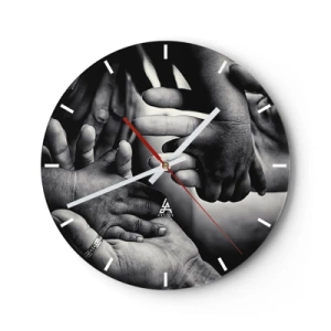 Reloj de pared - Reloj de vidrio - Ser humano - 40x40 cm