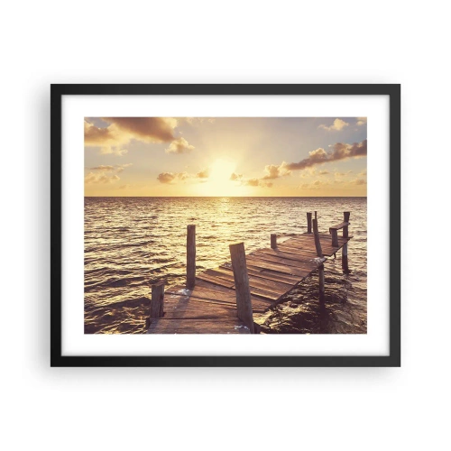 Póster en marco negro - Una tierra dorada de dulzura - 50x40 cm