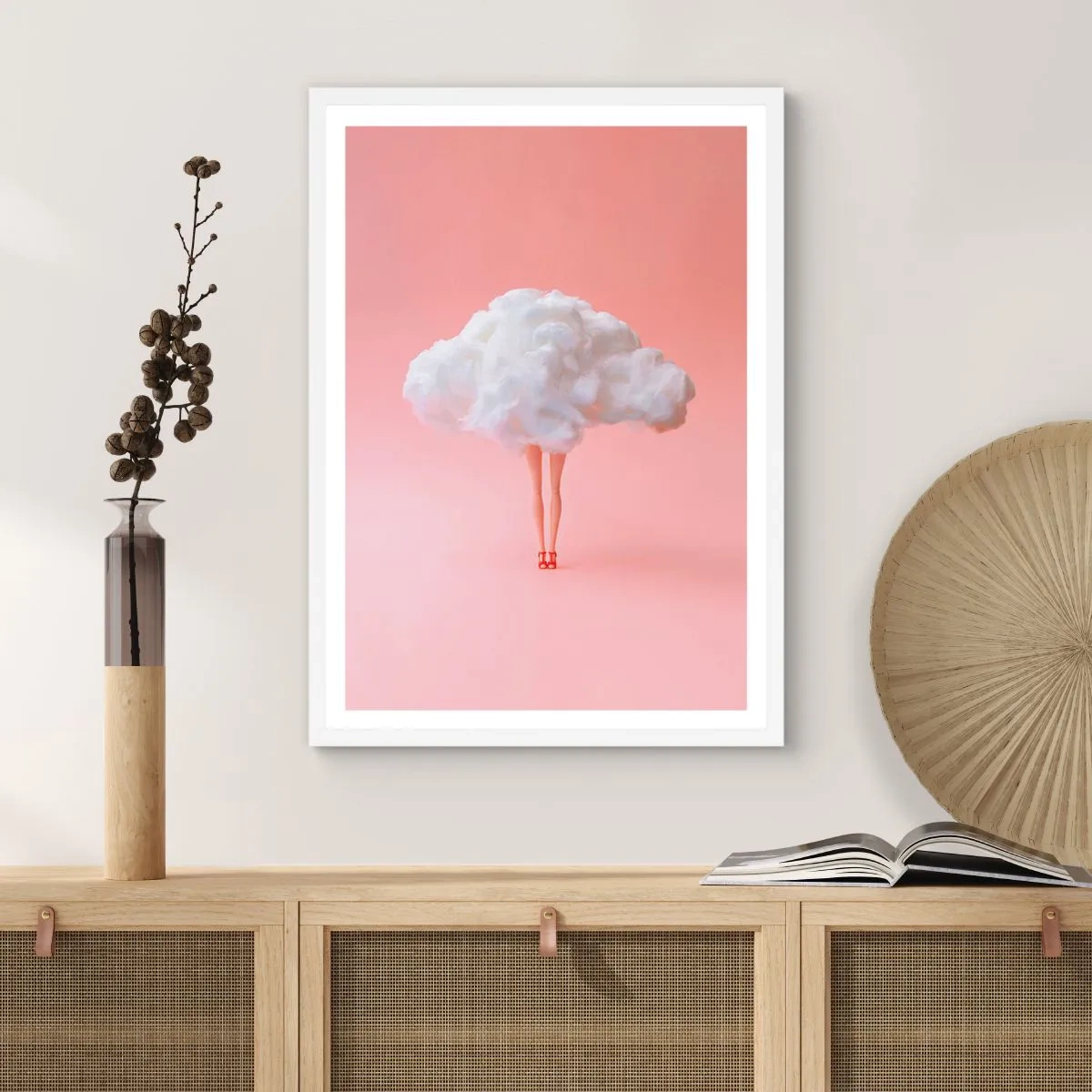 Póster en marco blanco - Dulce promesa - 50x70 cm