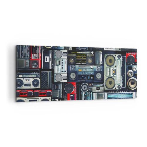 Cuadro sobre lienzo - Impresión de Imagen - Nostalgia de los 80. - 100x40 cm