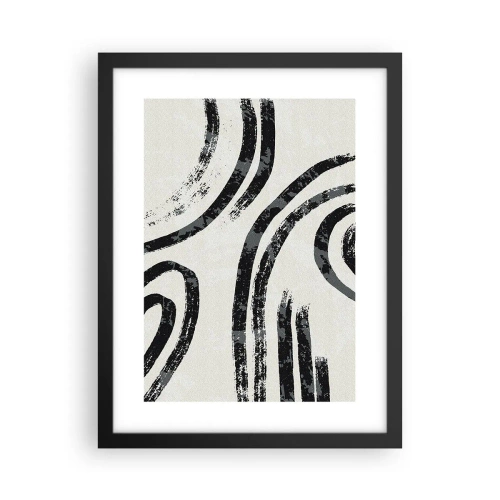 Póster en marco negro - A medias - 30x40 cm