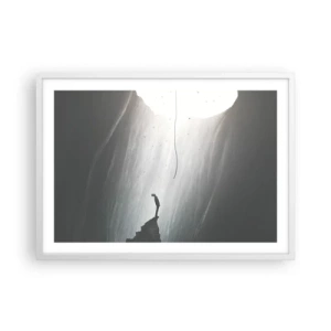 Póster en marco blanco - Siempre hay una salida - 70x50 cm