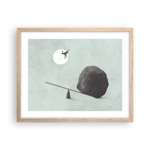 Póster en marco roble claro - Un sueño hecho realidad - 50x40 cm