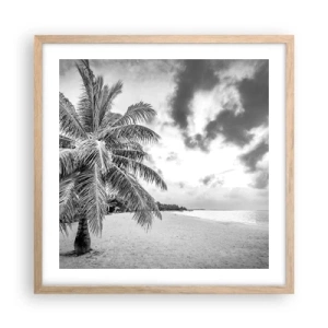 Póster en marco roble claro - Anhelo de soledad.... - 50x50 cm