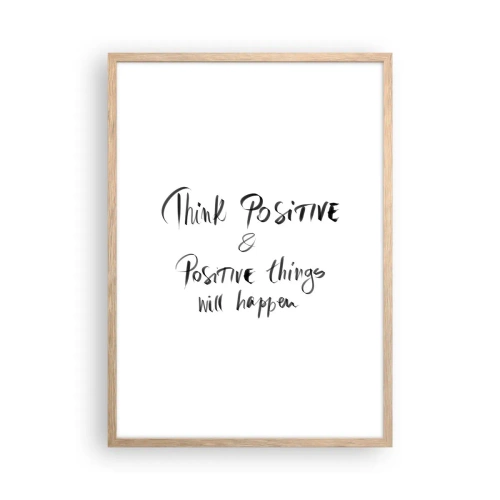 Póster en marco roble claro - ¿Cómo vivir? - 50x70 cm