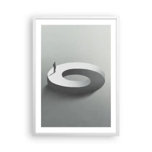 Póster en marco blanco - Ser sabio no es una labor sencilla - 50x70 cm