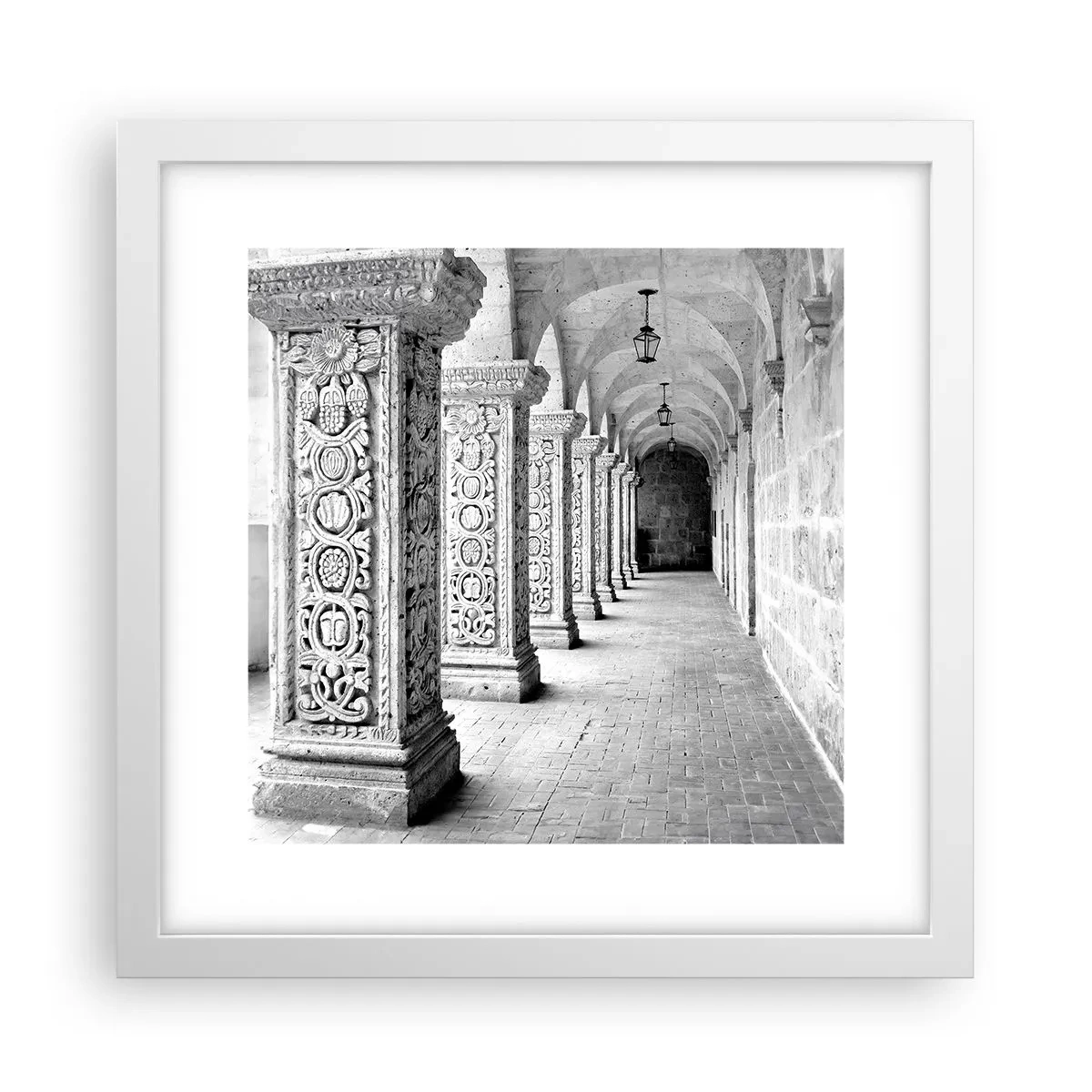 Póster en marco blanco - ¿Y adónde nos llevará...? - 30x30 cm