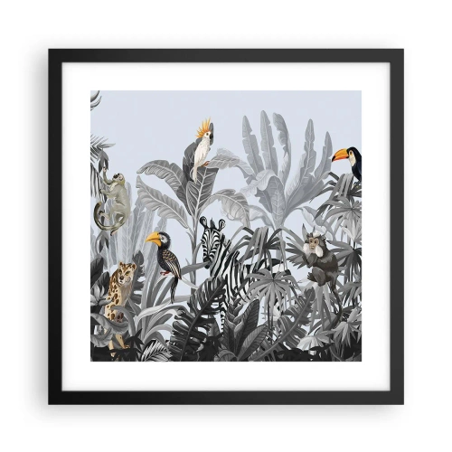 Póster en marco negro - Un cuento de hadas africano - 40x40 cm