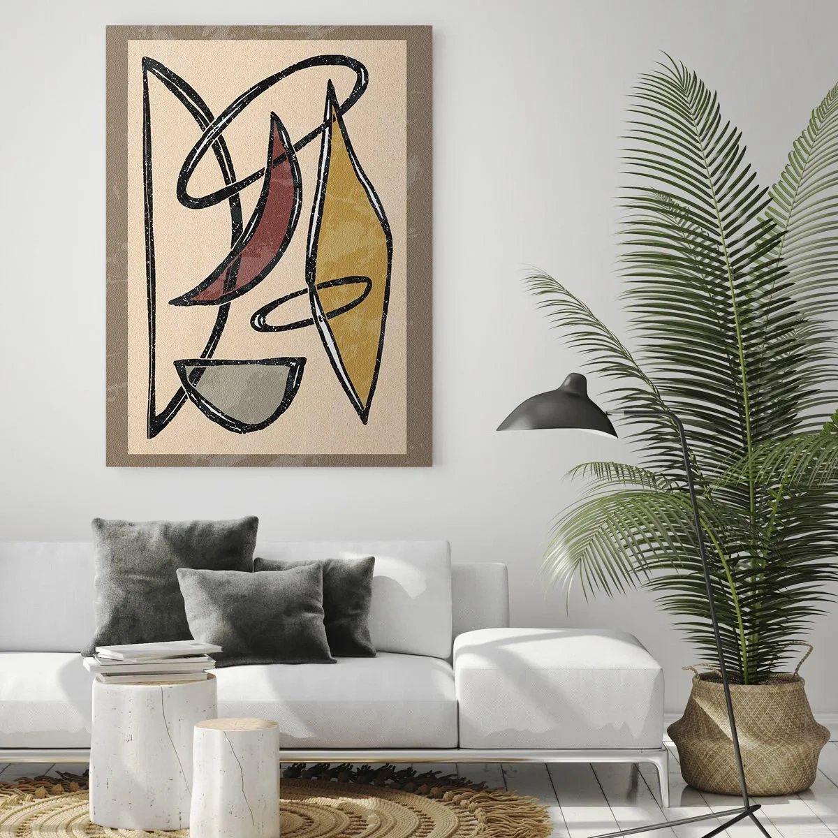 Cuadro sobre vidrio - Impresiones sobre Vidrio - Composición: arcos y óvalos - 70x100 cm