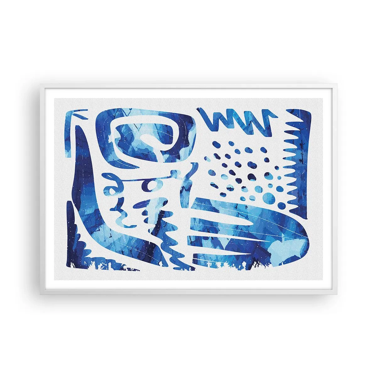 Póster en marco blanco - Vuelta a las raíces - 100x70 cm