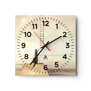 Reloj de pared - Reloj de vidrio - Un viaje mágico - 40x40 cm