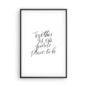 Póster en marco negro - ¿Tú también lo sientes? - 61x91 cm