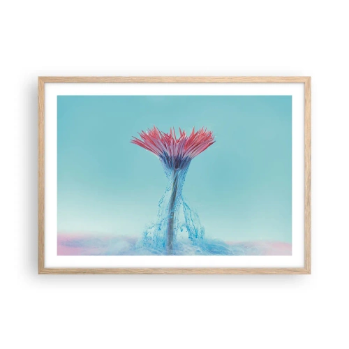 Póster en marco roble claro - En un abrazo vigorizante - 70x50 cm