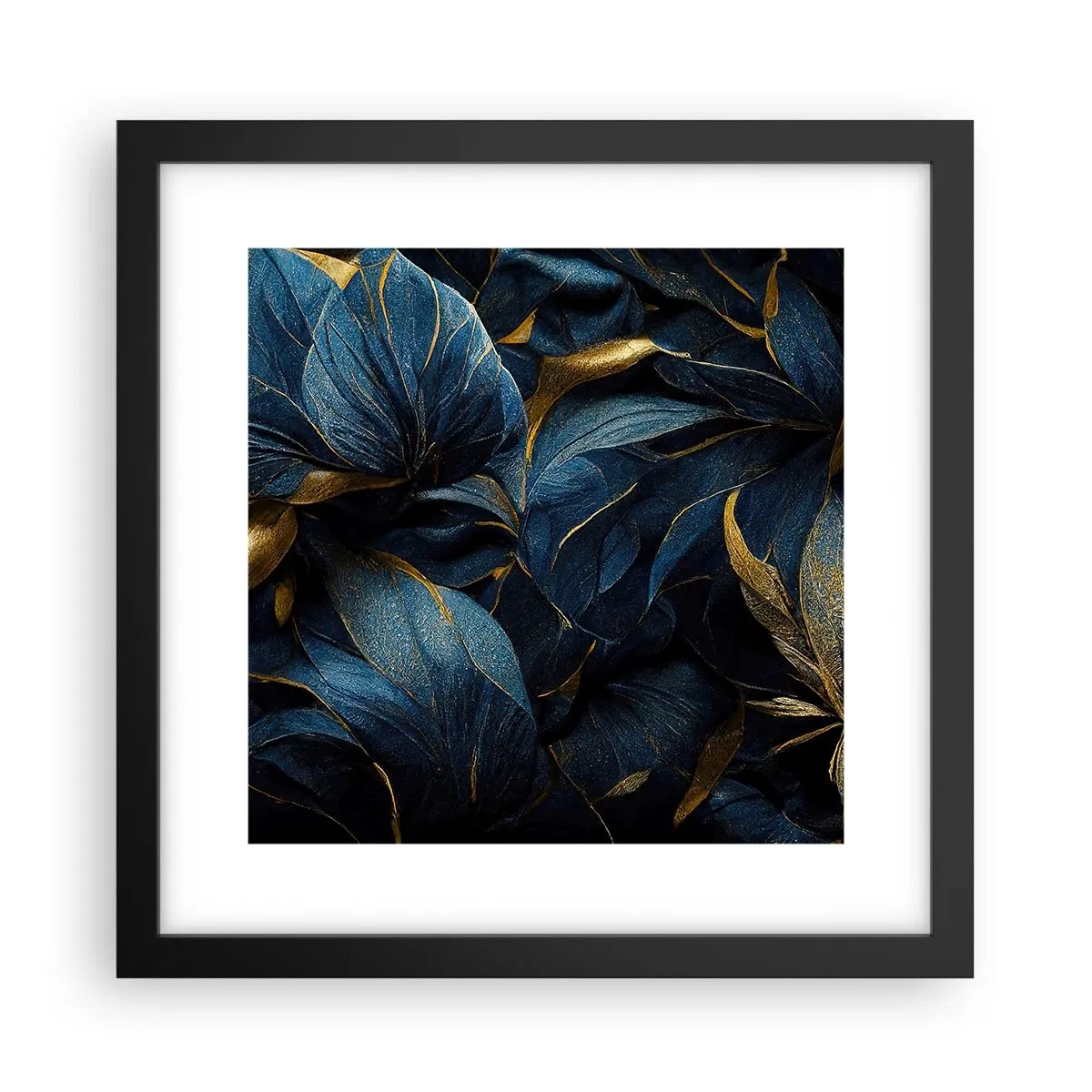 Póster en marco negro - Forradas de oro - 30x30 cm