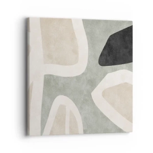 Cuadro sobre lienzo - Impresión de Imagen - Composición con un toque negro - 40x40 cm