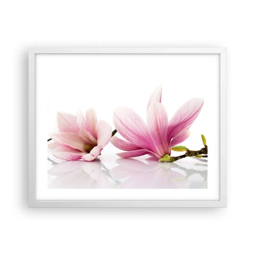 Póster en marco blanco - Suave como un soplo de primavera - 50x40 cm