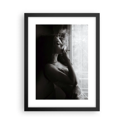 Póster en marco negro - Un momento sensual - 30x40 cm