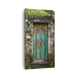 Cuadro sobre lienzo - Impresión de Imagen - Una puerta a un mundo exótico - 55x100 cm