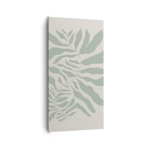 Cuadro sobre lienzo - Impresión de Imagen - Rama esmeralda - 65x120 cm