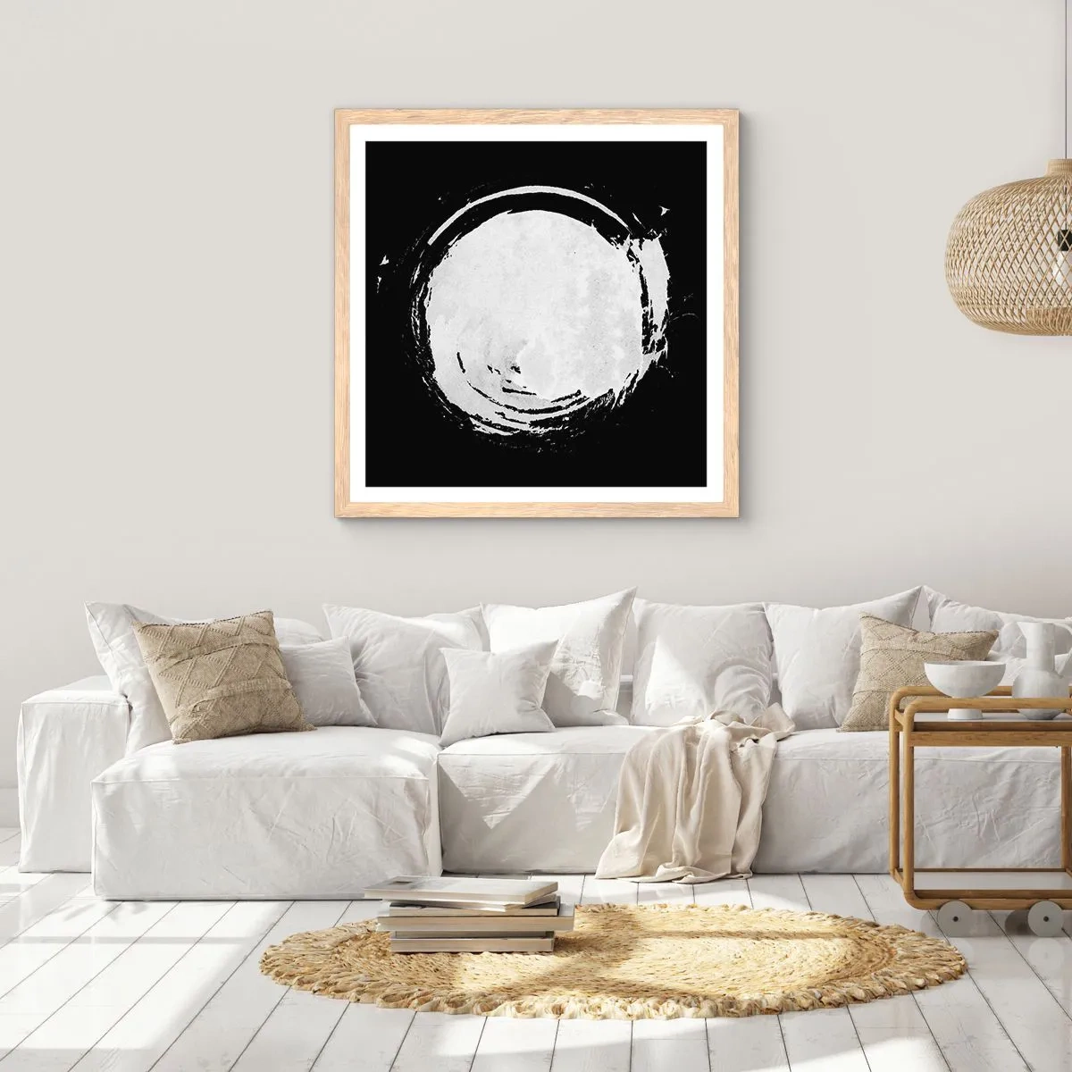 Póster en marco roble claro - La buena salida - 30x30 cm