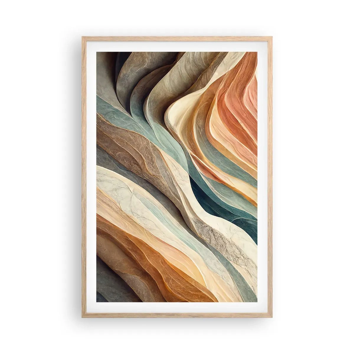 Póster en marco roble claro - Momentos previos al cambio - 61x91 cm