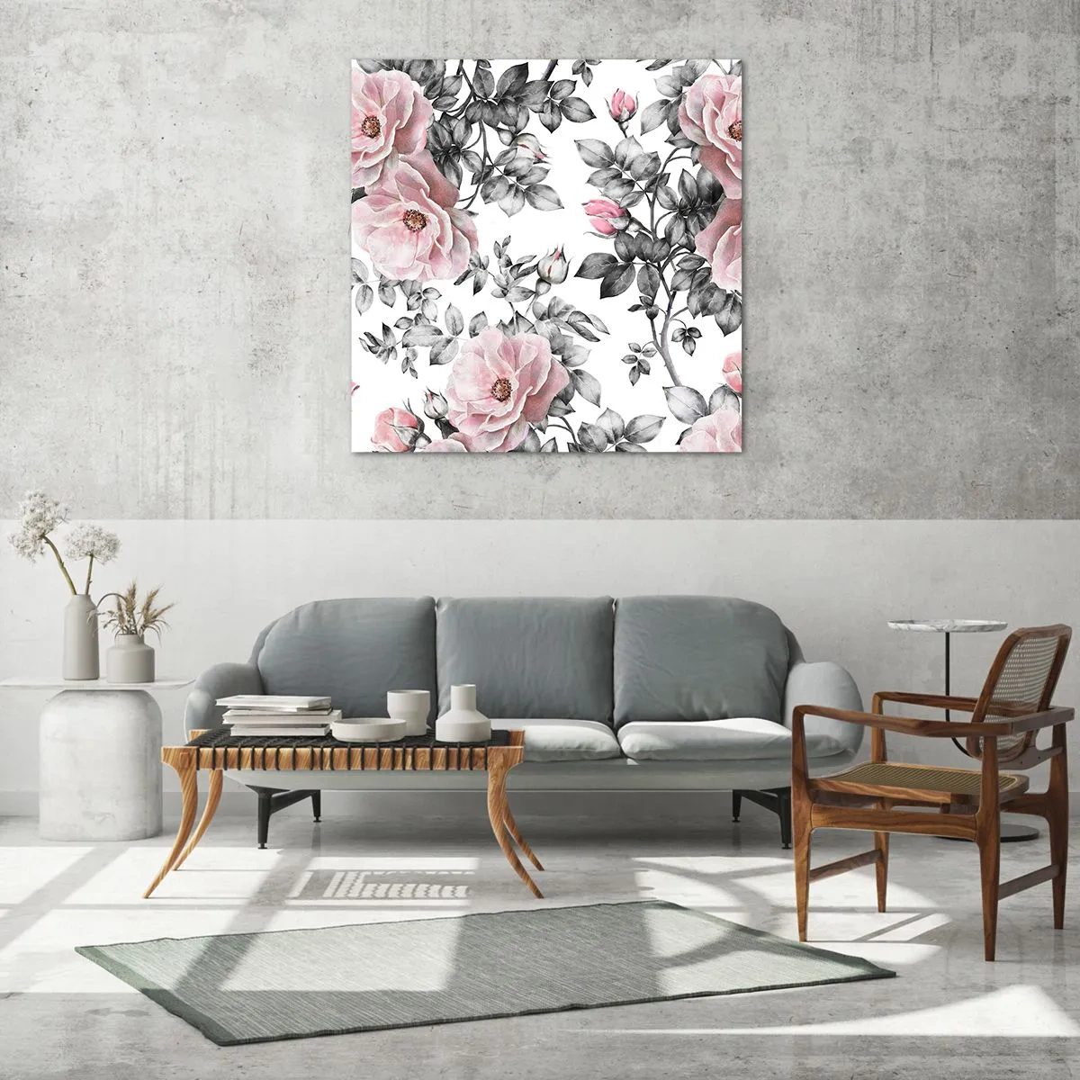 Cuadro sobre vidrio - Impresiones sobre Vidrio - Entre las rosas - 40x40 cm