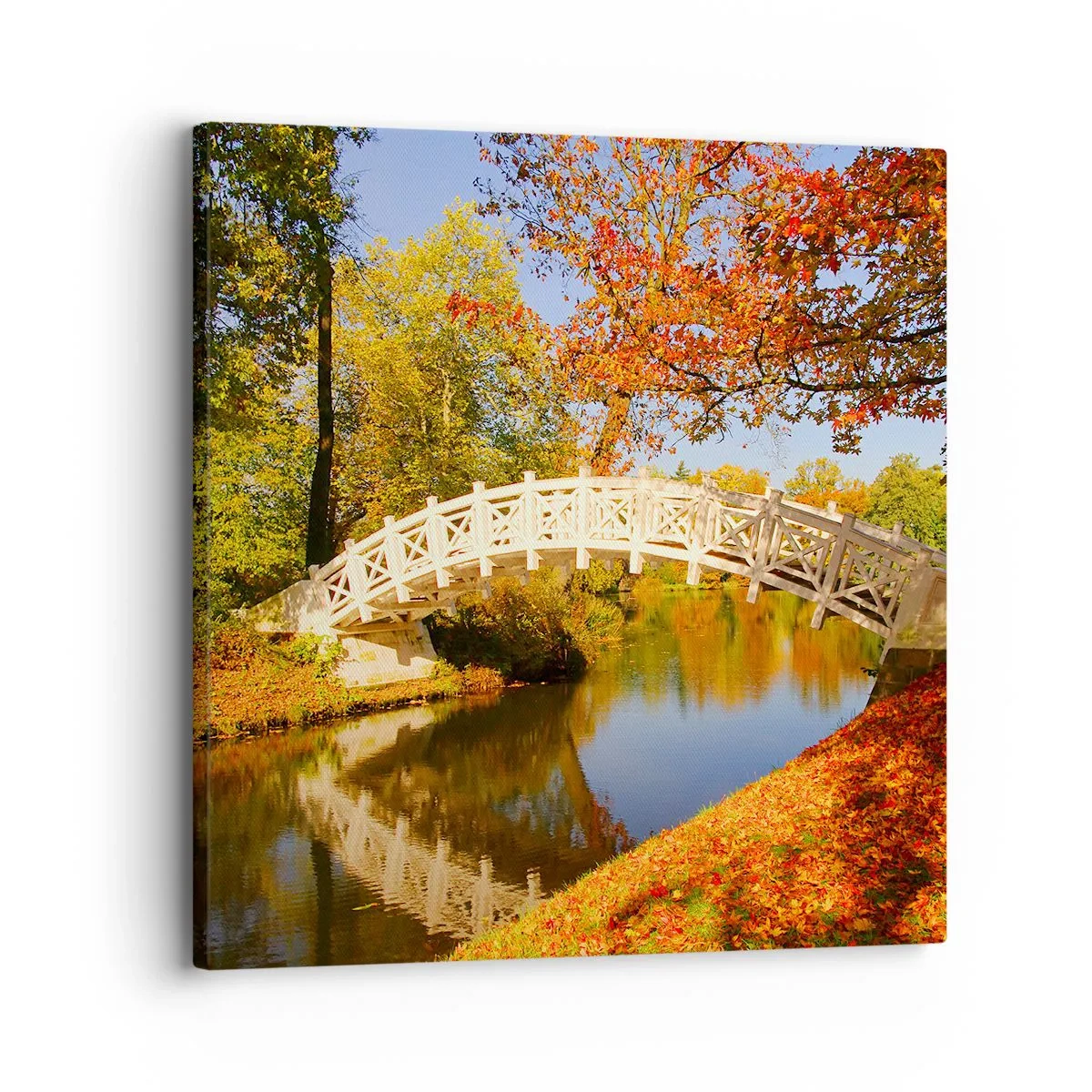 Cuadro sobre lienzo - Impresión de Imagen - En un puente blanco de suspiros - 30x30 cm