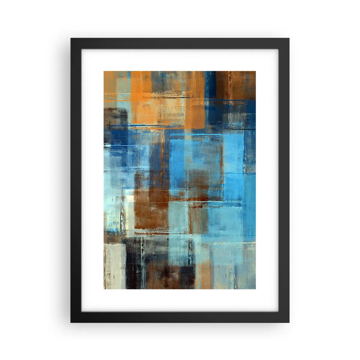 Póster en marco negro - A través del velo azul - 30x40 cm