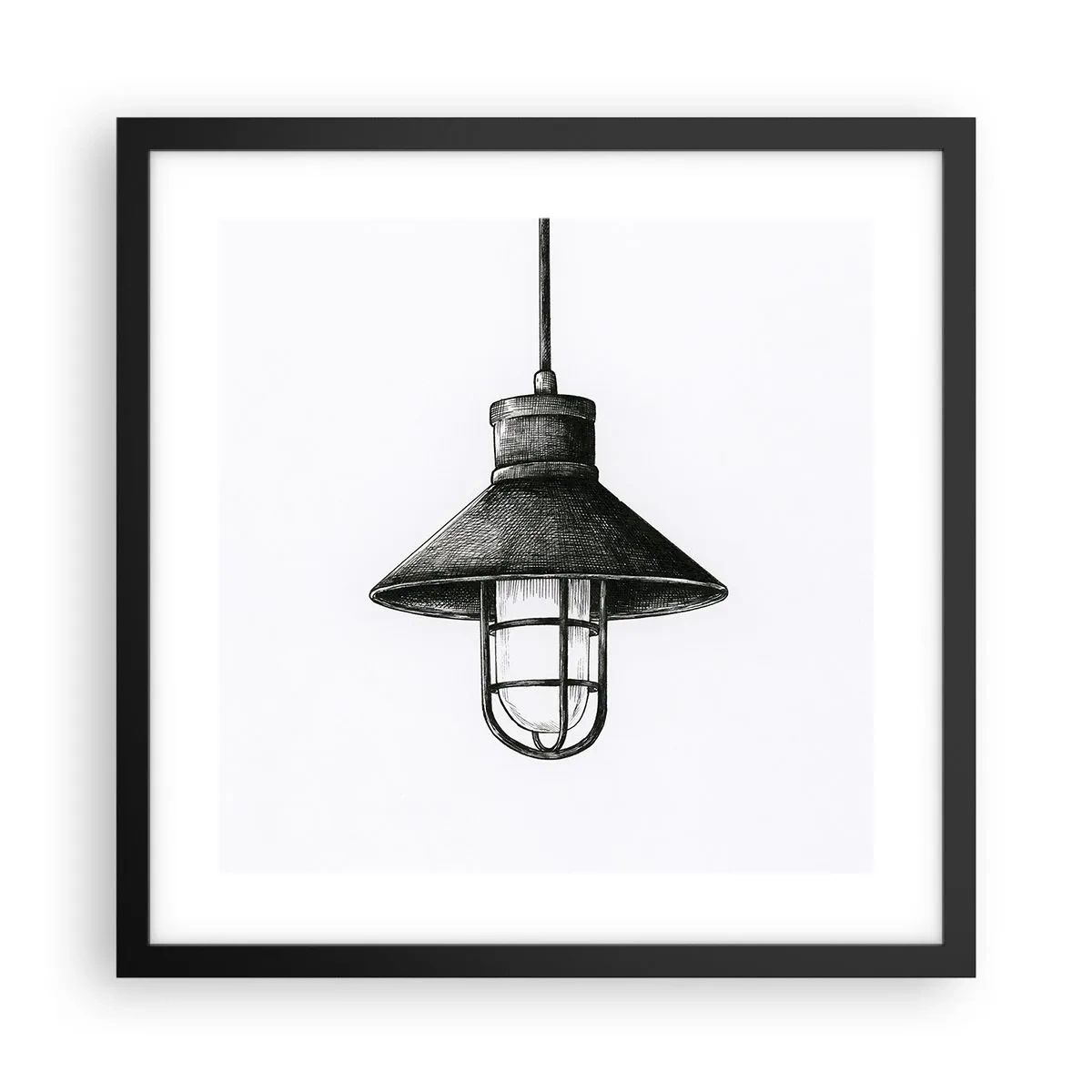 Póster en marco negro - Como hace años... - 40x40 cm