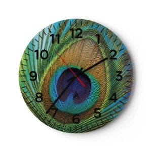 Reloj de pared - Reloj de vidrio - Cara a cara - 40x40 cm