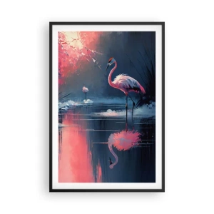 Póster en marco negro - Un retiro de aves - 61x91 cm